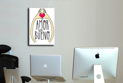 Cuadro Frase Amor Del Bueno Love Manos Cielo
