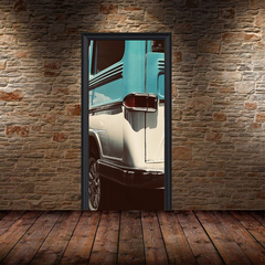 Vinilo Para Puerta Coche Antiguo Vintage #44