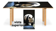 Vinilo Para Mesa Panda Oso Animal Selva Bamboo #5