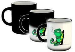 Taza Camaleon Iguana Reptil Parado (Taza De Ceramica) - comprar online