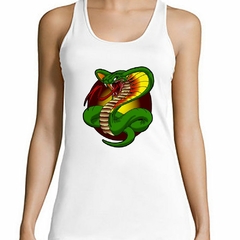 Musculosa Deportiva Cobra Serpiente Animal Verde Reptil - comprar online