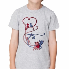 Remera Dibujo Varios Animales Corazon Love - comprar online