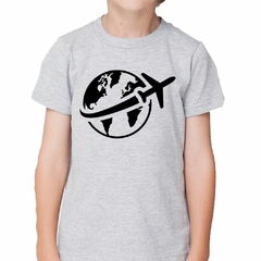 Imagen de Remera Avion Plane Mundo World Viaje Travel Negr