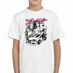 Remera Mujer Tatto Autos Calavera