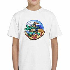 Remera Tortuga Michelangelo Pizza Ola Surf - tienda online