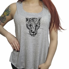 Musculosa Leopardo Cara Dibujo Vector Art