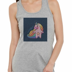 Musculosa Deportiva Unicorn Pig Feliz M1