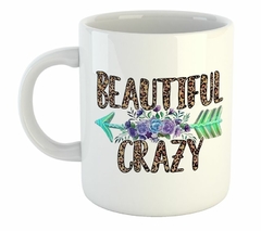 Taza Beautiful Crazy Animal Print Flores