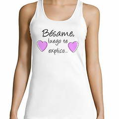 Musculosa Deportiva Besame Luego Te Explico - comprar online