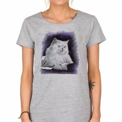 Imagen de Remera Gato Angora Pintura Arte