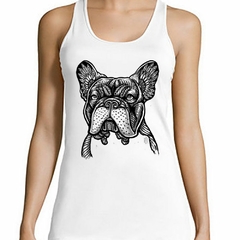 Musculosa Deportiva Bulldog Frances Dibujo