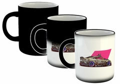 Imagen de Taza Auto Arte Moderno Carreras Violeta