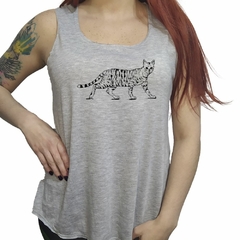 Musculosa Gato Atigrado Dibujo Vector