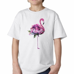 Remera Flamingo Ave Watercolor Flor Art - comprar online