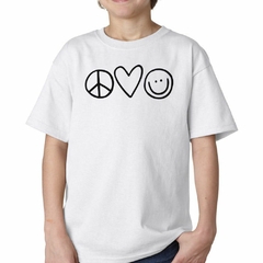 Imagen de Remera Simbolos Paz Amor Y Felicidad