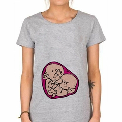 Remera Bebes Gemelos Apretados En La Panza