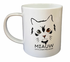 Taza Cats Lover Freelancer Miau Gatos Love - comprar online