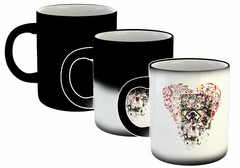 Taza Corazon Con Barril Toxico Skull Heart Art en internet