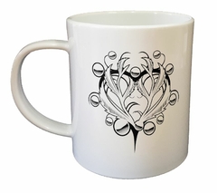 Taza Tattoo Hojas Forma De Corazon - comprar online