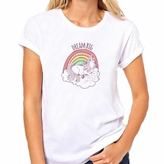Remera Dream Big Sueña Grande Unicorns - comprar online