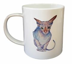 Taza Gato Sphynx Dibujo Pintura Art - comprar online