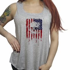 Musculosa Calavera Con Bandera Estados Unidos M2