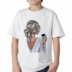 Remera Dama Mujer Chica Girl Cafe Coffee Art - comprar online