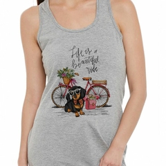 Musculosa Deportiva Life Is A Beautifull Ride Perro Bici