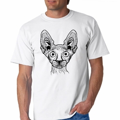 Imagen de Remera Gato Sphynx Cara Vector