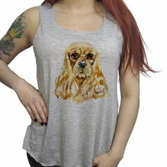Musculosa Perro Cocker Pintura Art