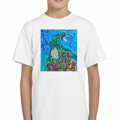 Remera Pavo Real Pintura Colores Art M2 - tienda online