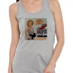 Musculosa Deportiva Mujer Con Auto De Fondo Instert Your Text