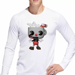 Remera Manga Larga Cuphead Funko Lengua