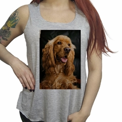 Musculosa Perro Cocker Sacando La Lengua