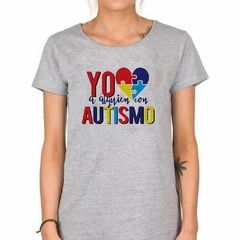 Remera Frase Yo Amo Alguien Con Autismo en internet