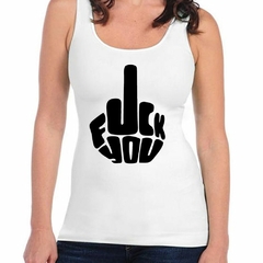 Musculosa Deportiva Fuck You Pudrete Mano Levantando El Dedo - comprar online