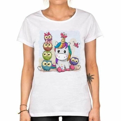 Remera Owl Buho Lechuza Pony Unicornio Dibujo - tienda online