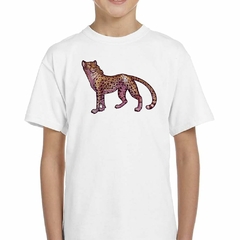 Remera Cheetah Posando Dibujo Art - tienda online