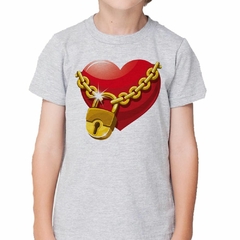 Remera Lock Heart Red Candado Corazon Diseño