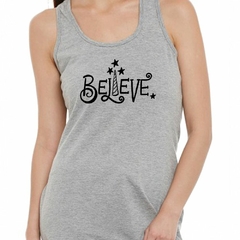 Musculosa Deportiva Believe Cree Unicornios Estrellas