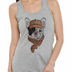 Musculosa Deportiva Bulldog Con Gorra Y Bufanda