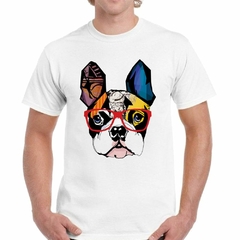 Remera Bulldog Hipster Colores Art en internet