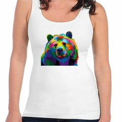 Musculosa Deportiva Oso Ilutracion Multicolor Art