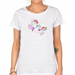 Imagen de Remera Unicornio Feliz Saltando Estrellas