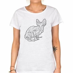 Remera Gato Sphynx Vector en internet