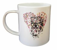 Taza Corazon Con Barril Toxico Skull Heart Art - comprar online