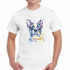 Remera Bulldog Art Watercolor M3 - tienda online