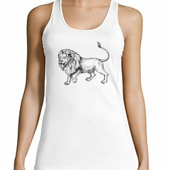 Musculosa Deportiva Leon Caminando Dibujo Arte - comprar online