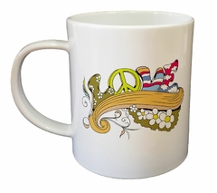 Taza Love Peace Amor Y Paz Dibujo Arte - comprar online