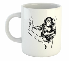 Taza Chimpance En Arbol Vector